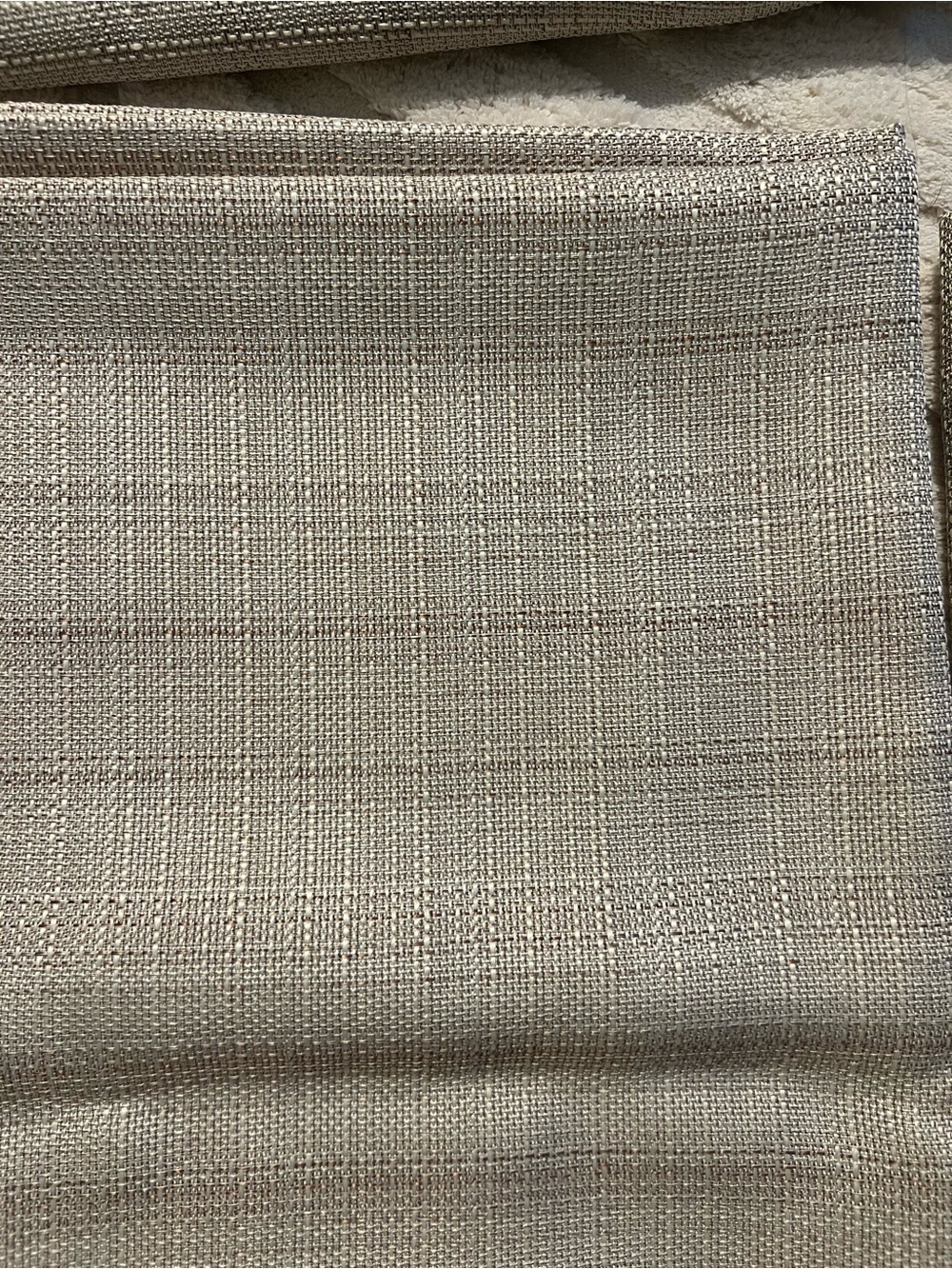 Cream Textured Curtain Panel - - Picture 5 of 6